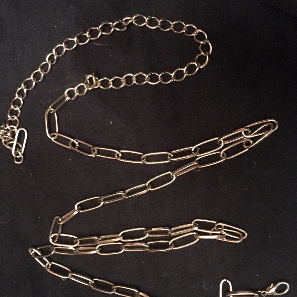 Silver chain adjustable belt